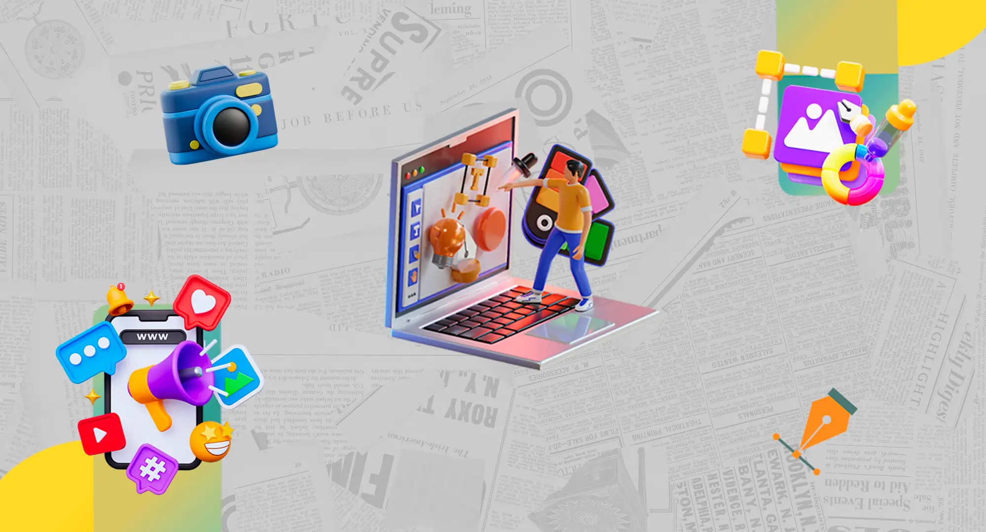 Creación de Contenido redes sociales y web servicio de ENOKI Digital Marketing agencia creativa